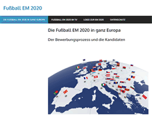 Tablet Screenshot of fussball-em-2020.com